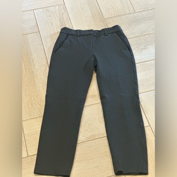 SALE ITEM: Express 2 Stretch Mid-rise Ankle Columnist Gray Black Piping - Picture 2 of 11